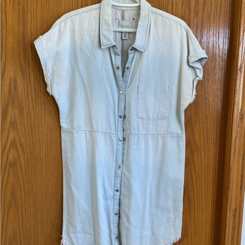 Light Blue Denim Shirt Dress